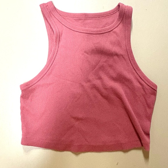 Pink Ribbed Tank Top - Picture 1 of 6